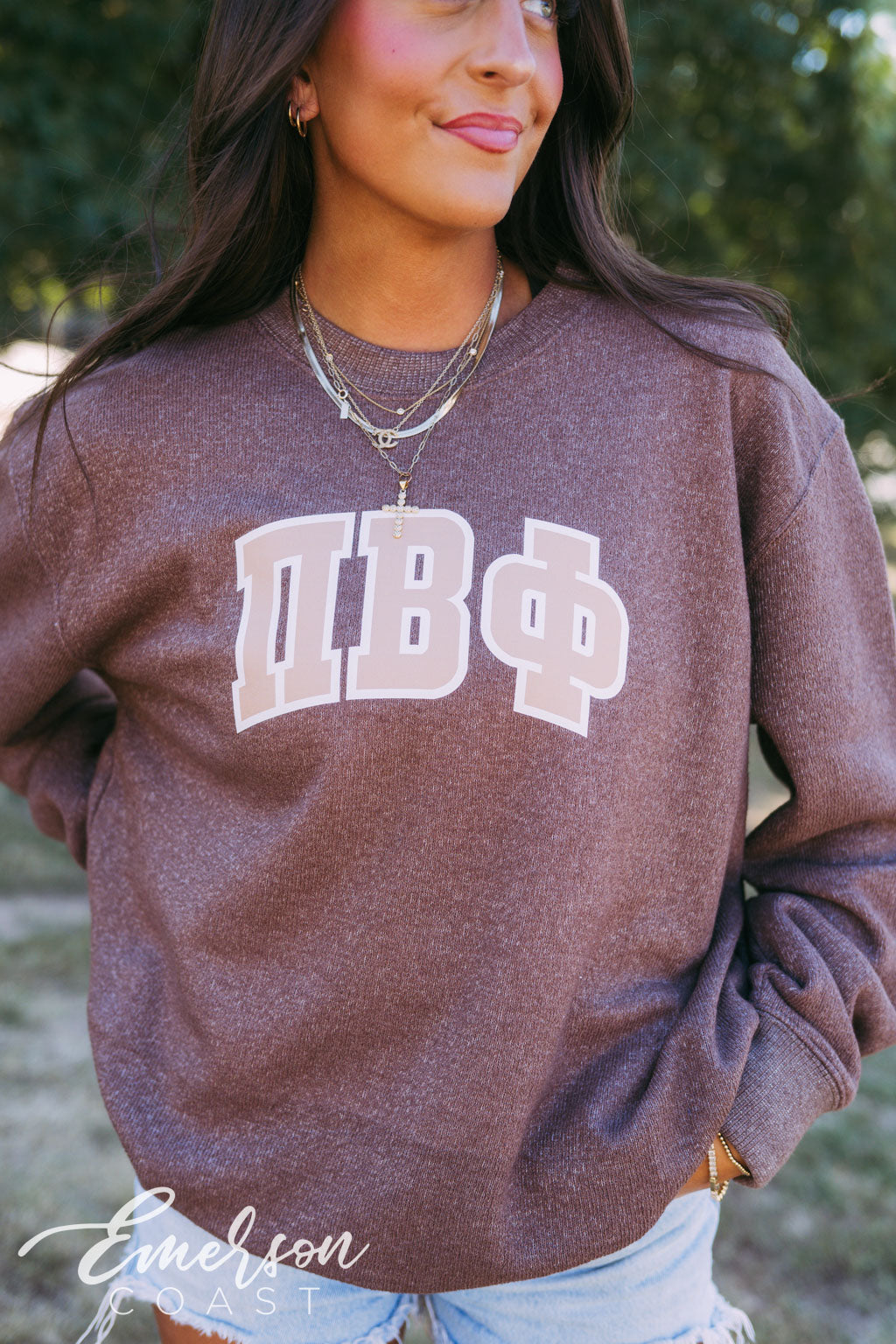 Pi Phi Monochromatic Cozy Knit Crewneck