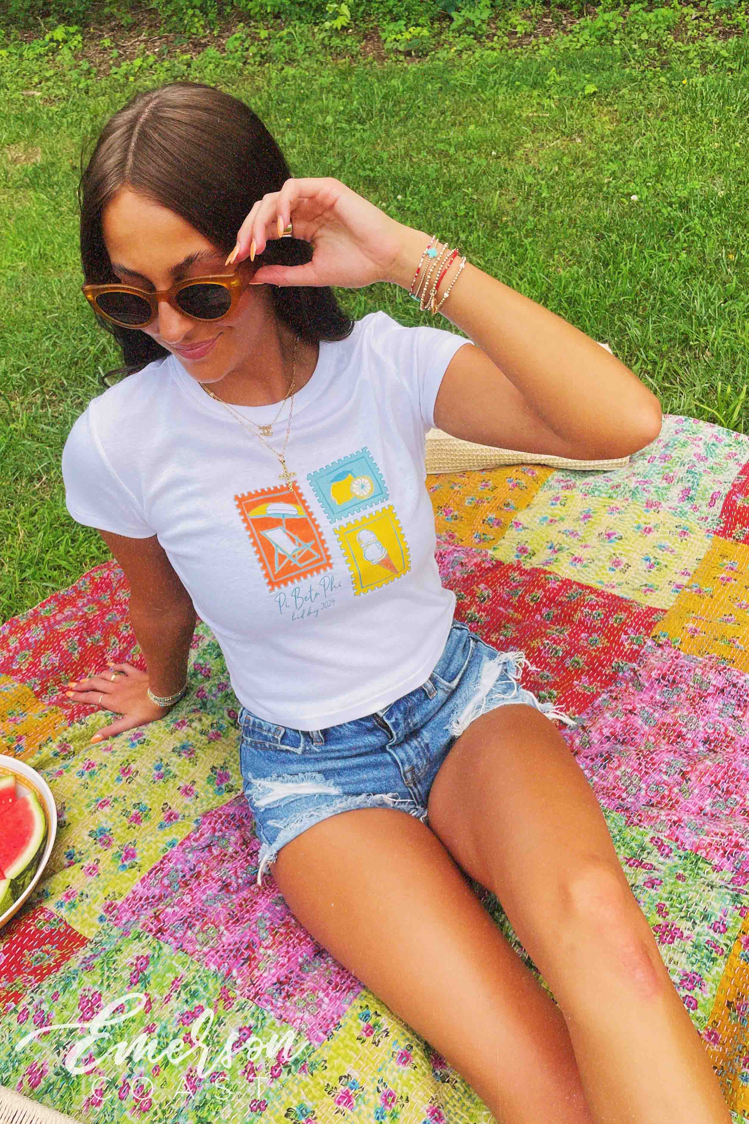 Pi Beta Phi Italian Summer Coast Bid Day Tee