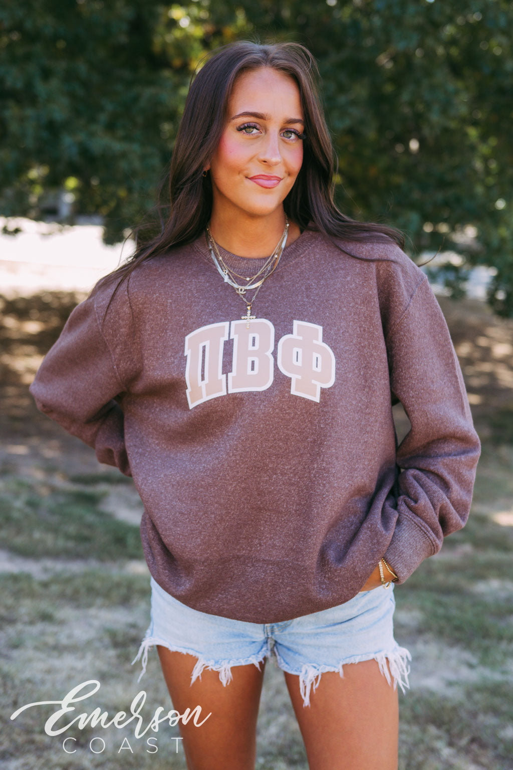 Pi Phi Monochromatic Cozy Knit Crewneck