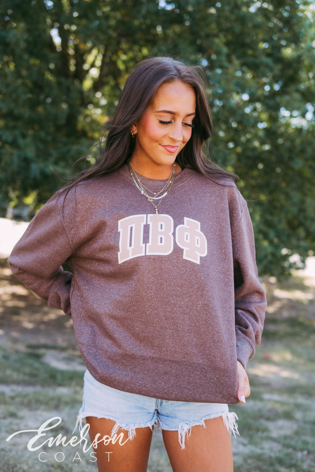 Pi Phi Monochromatic Cozy Knit Crewneck