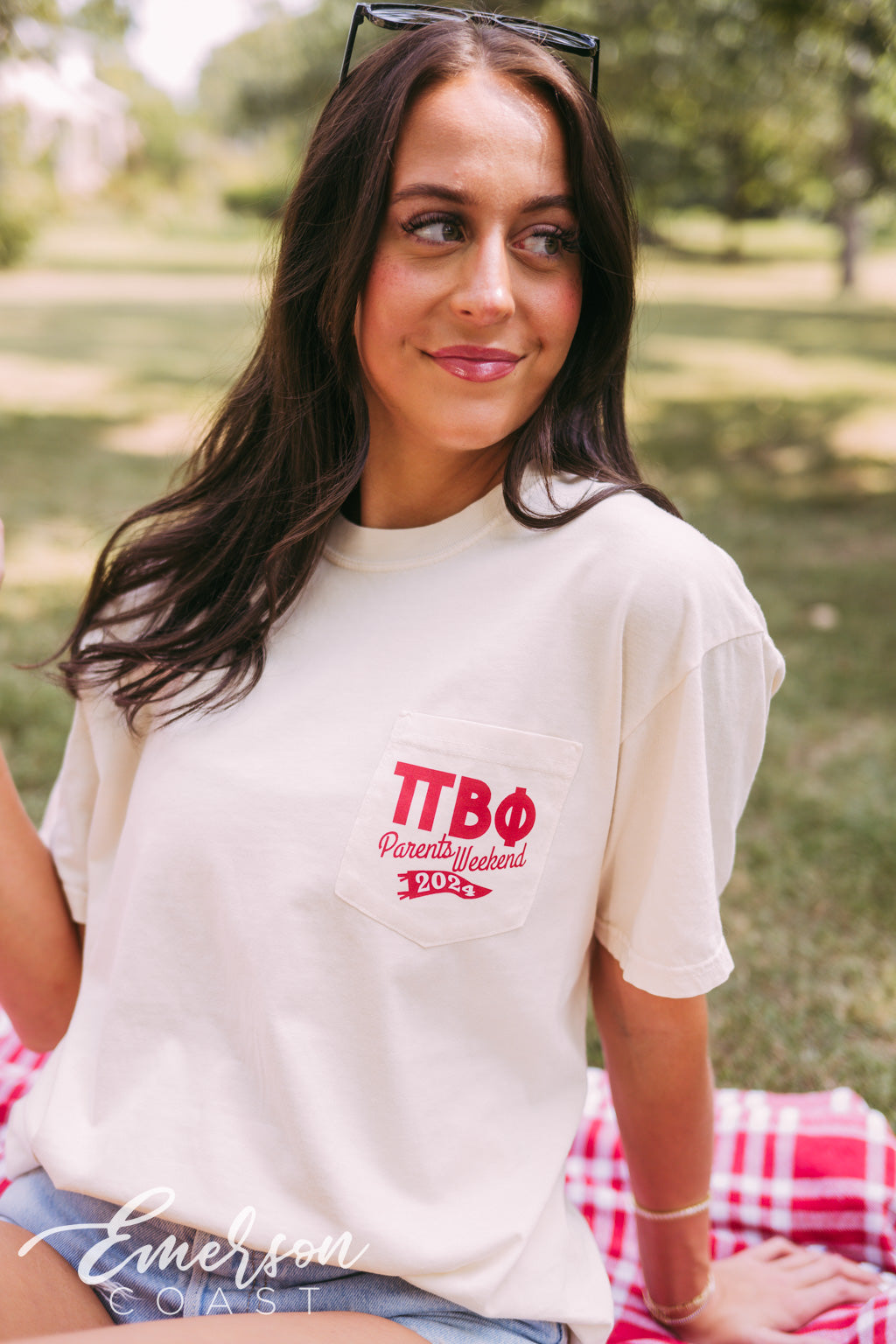 Pi Beta Phi Retro Football Field Goal Tee