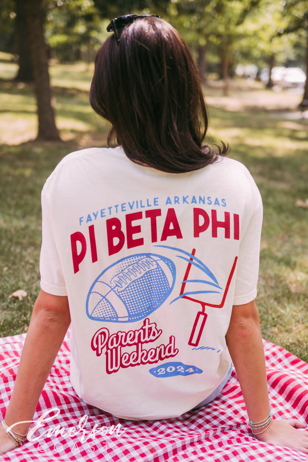 Pi Beta Phi Retro Football Field Goal Tee