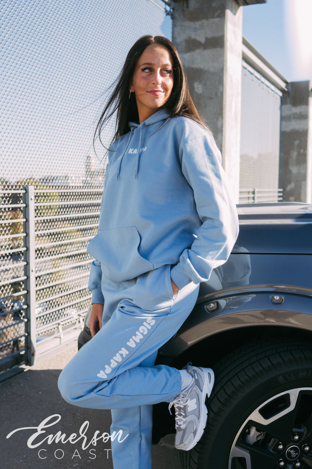 Sigma Kappa Cozy Blue Hoodie and Jogger Set