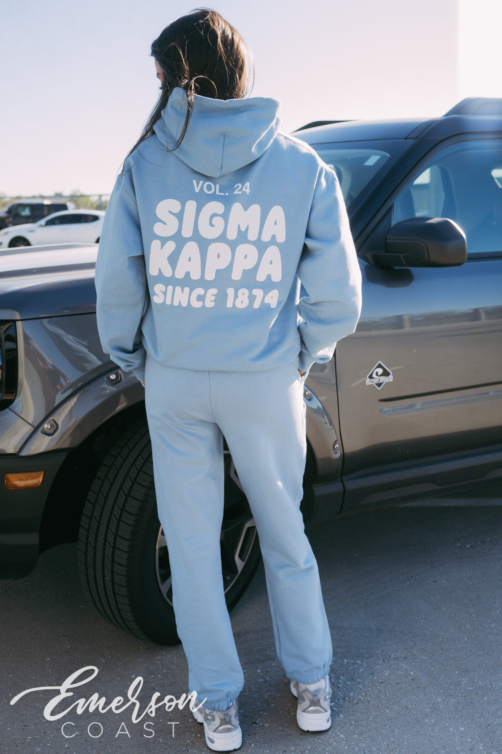 Sigma Kappa Cozy Blue Hoodie and Jogger Set