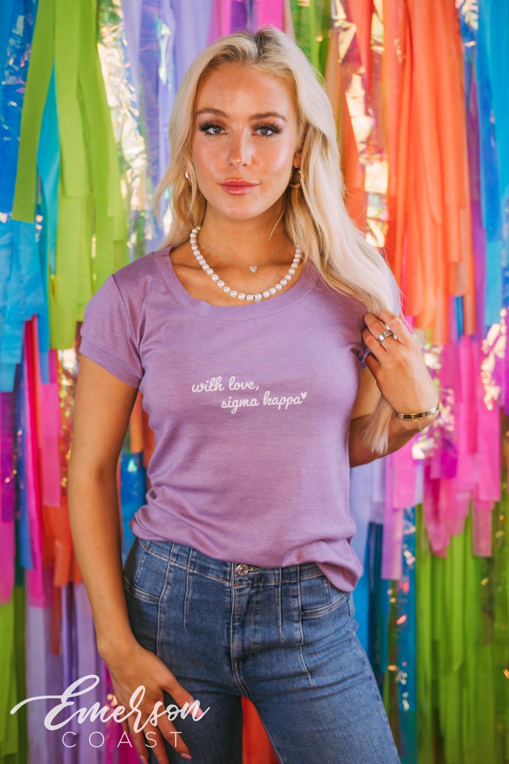 With Love Sigma Kappa Lavender Recruitment Tee