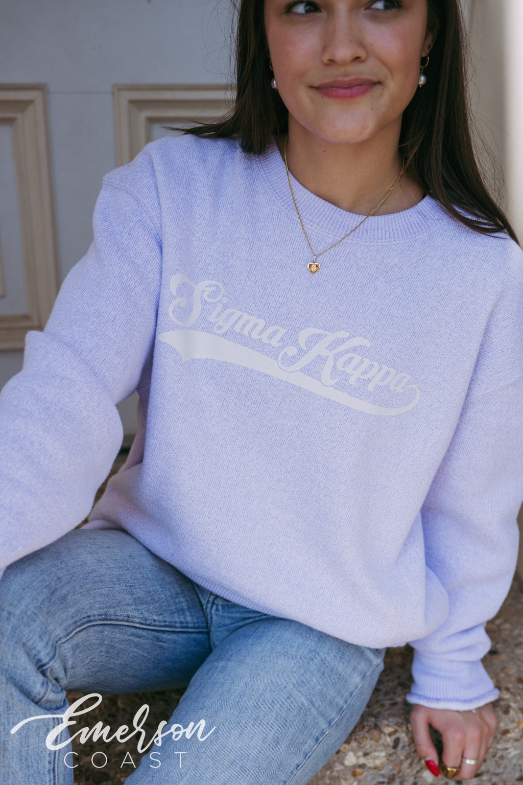 Sigma Kappa Lavender Cozy Knit Crewneck