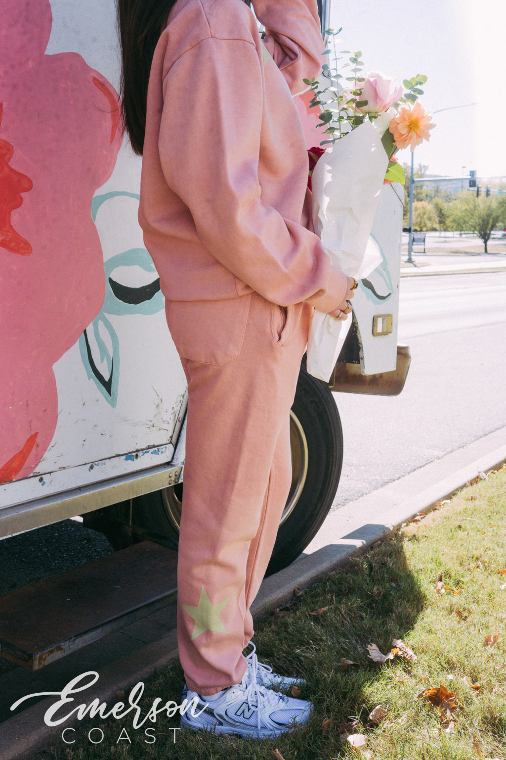 Sigma Kappa Peach Crewneck and Jogger Set