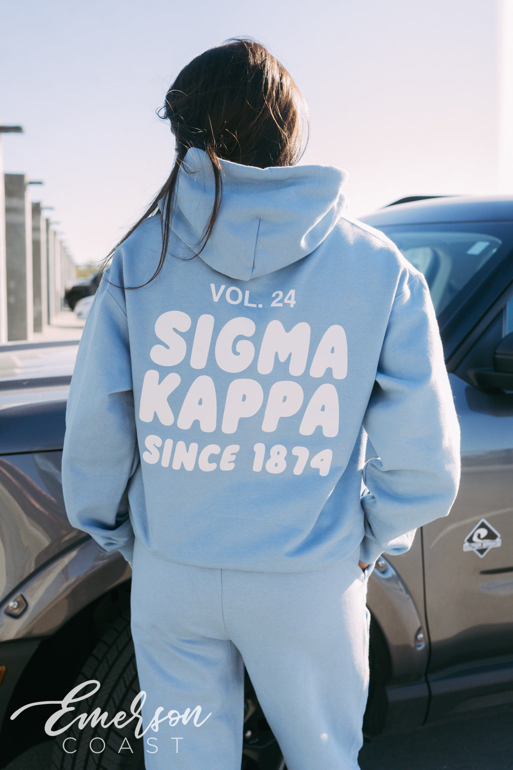 Sigma Kappa Cozy Blue Hoodie and Jogger Set