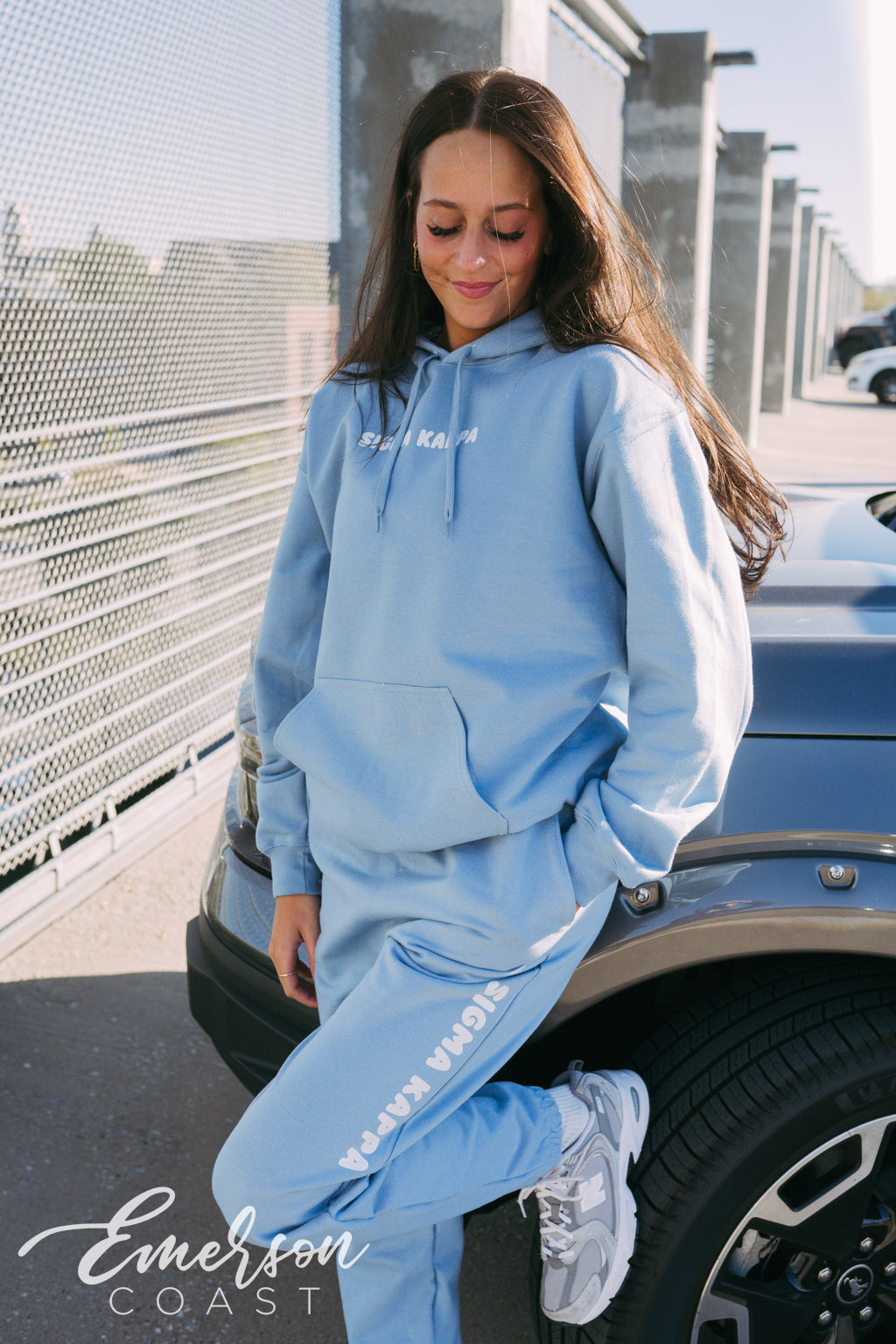 Sigma Kappa Cozy Blue Hoodie and Jogger Set