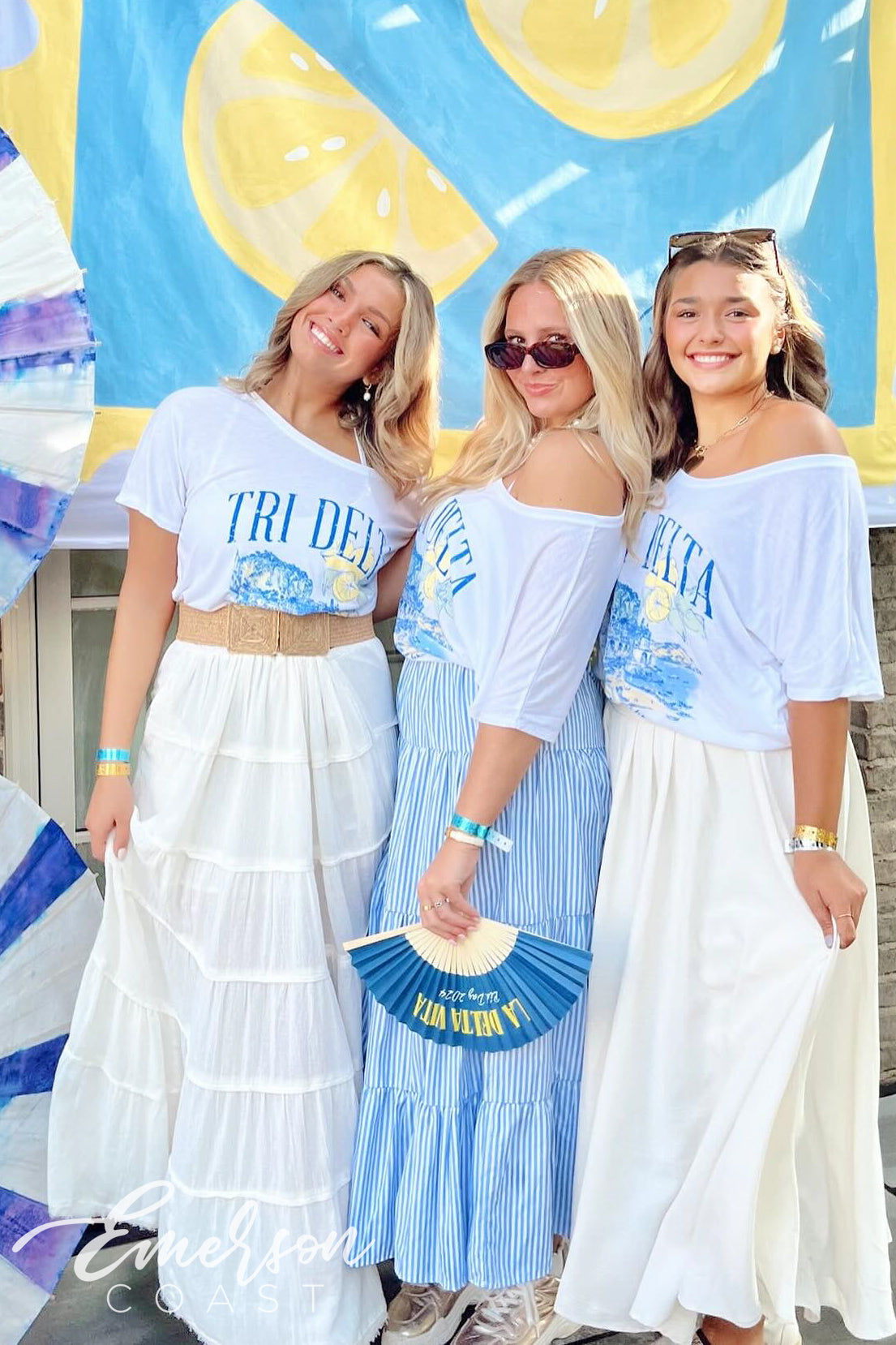 Tri Delta La Delta Vita Bid Day Slouchy Tee