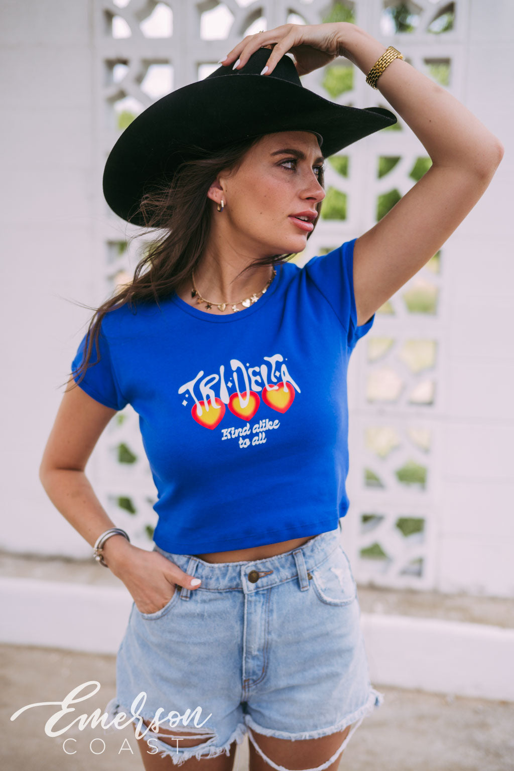 Tri Delta Kind Alike To All Royal Blue Baby Tee