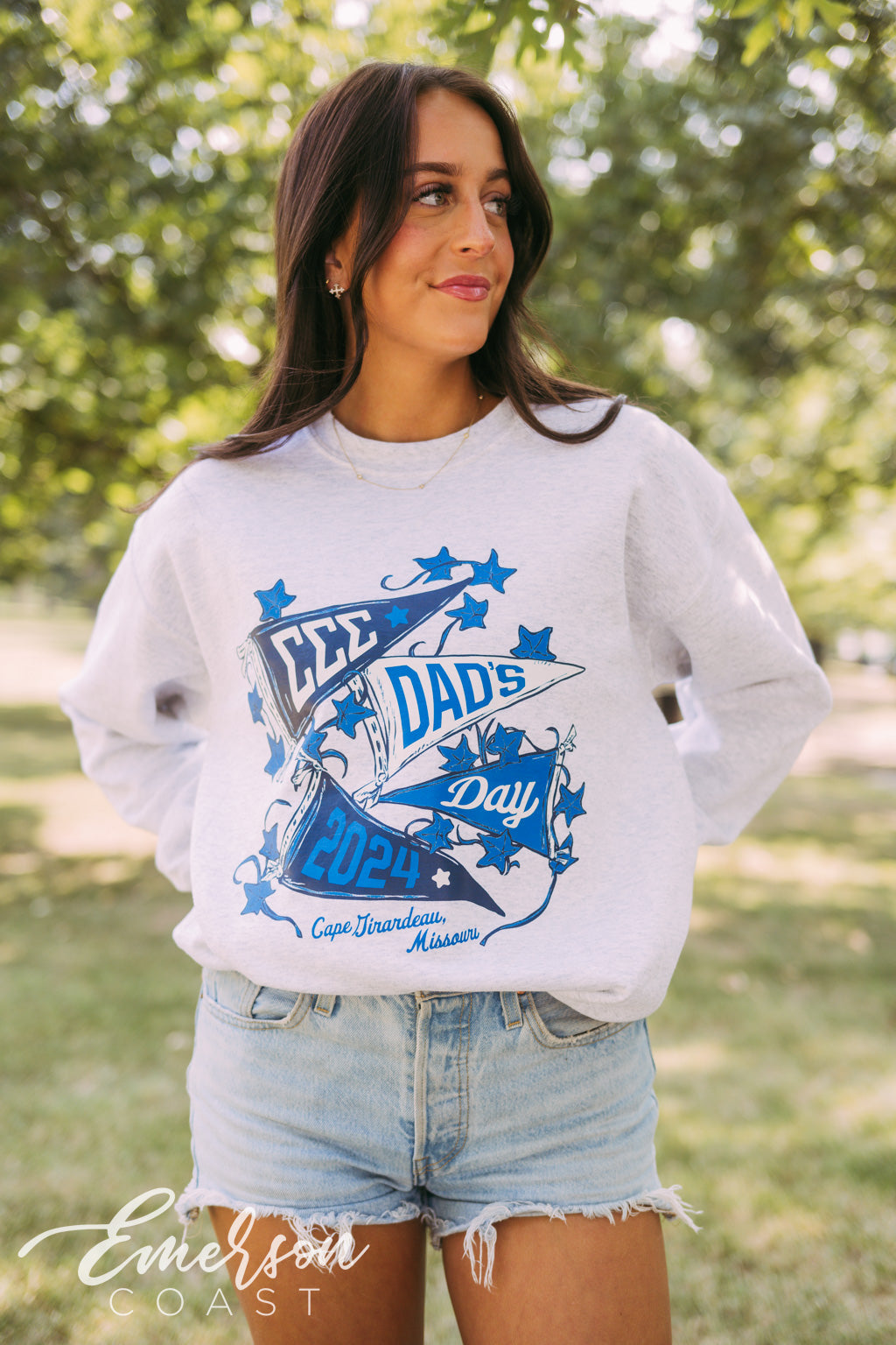 Tri Sigma Dad's Day Pennant Crewneck