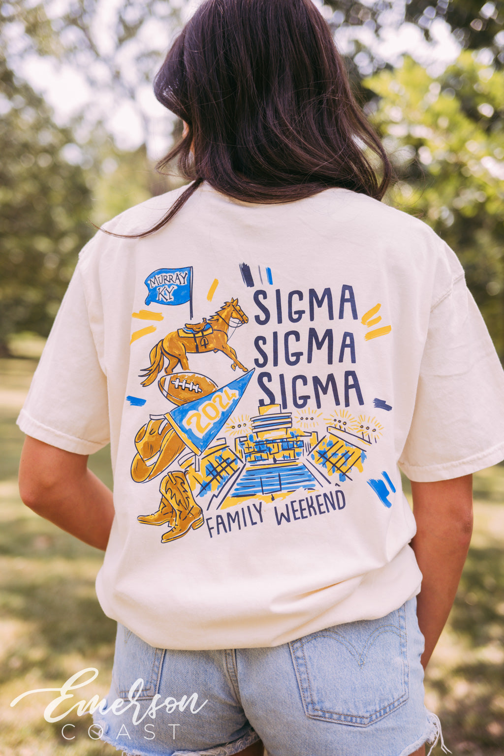 Sigma Sigma Sigma Watercolor Parents Weekend Tee