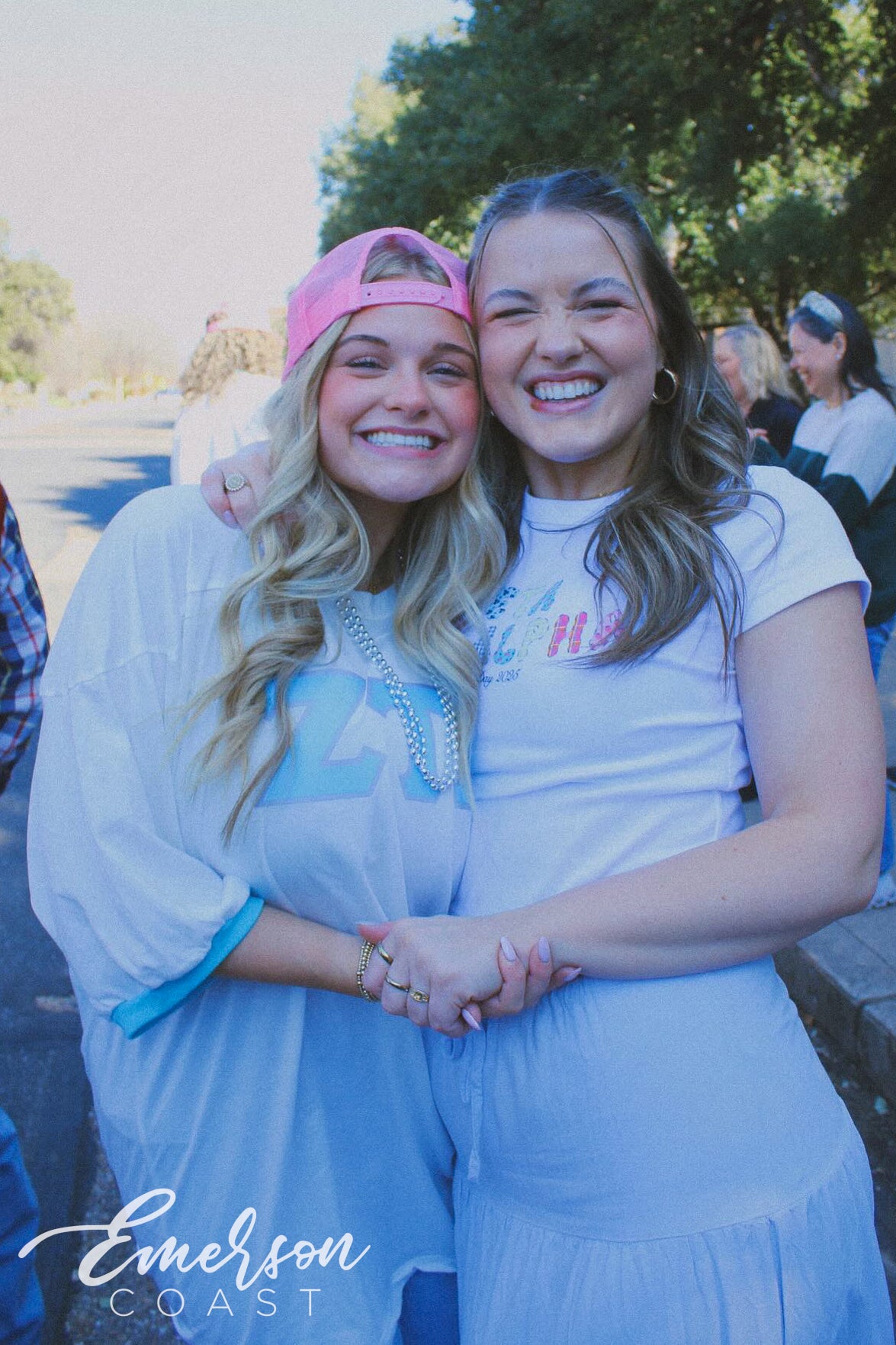 Zeta Tau Alpha Hand Stitch Letters Bid Day Baby Tee