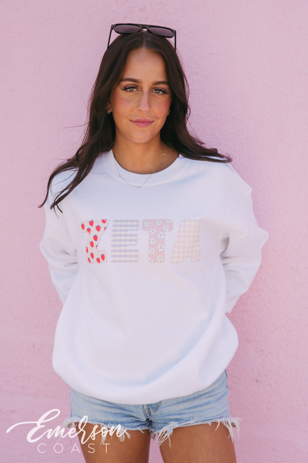 Zeta Gingham PR Crewneck