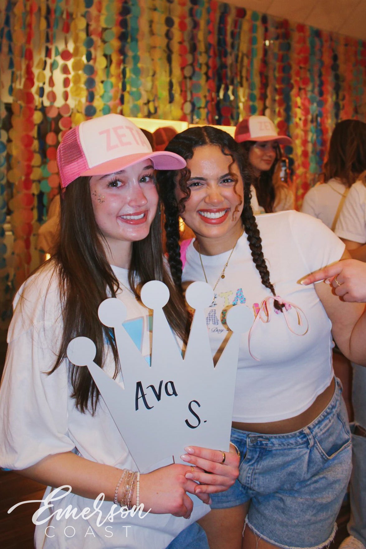 Zeta Tau Alpha Hand Stitch Letters Bid Day Baby Tee