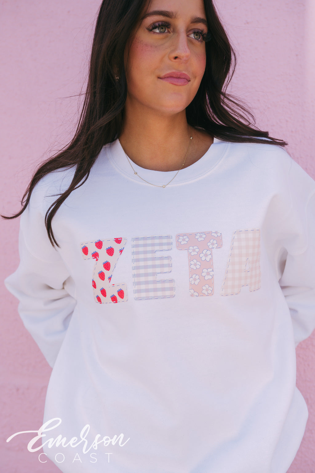 Zeta Gingham PR Crewneck