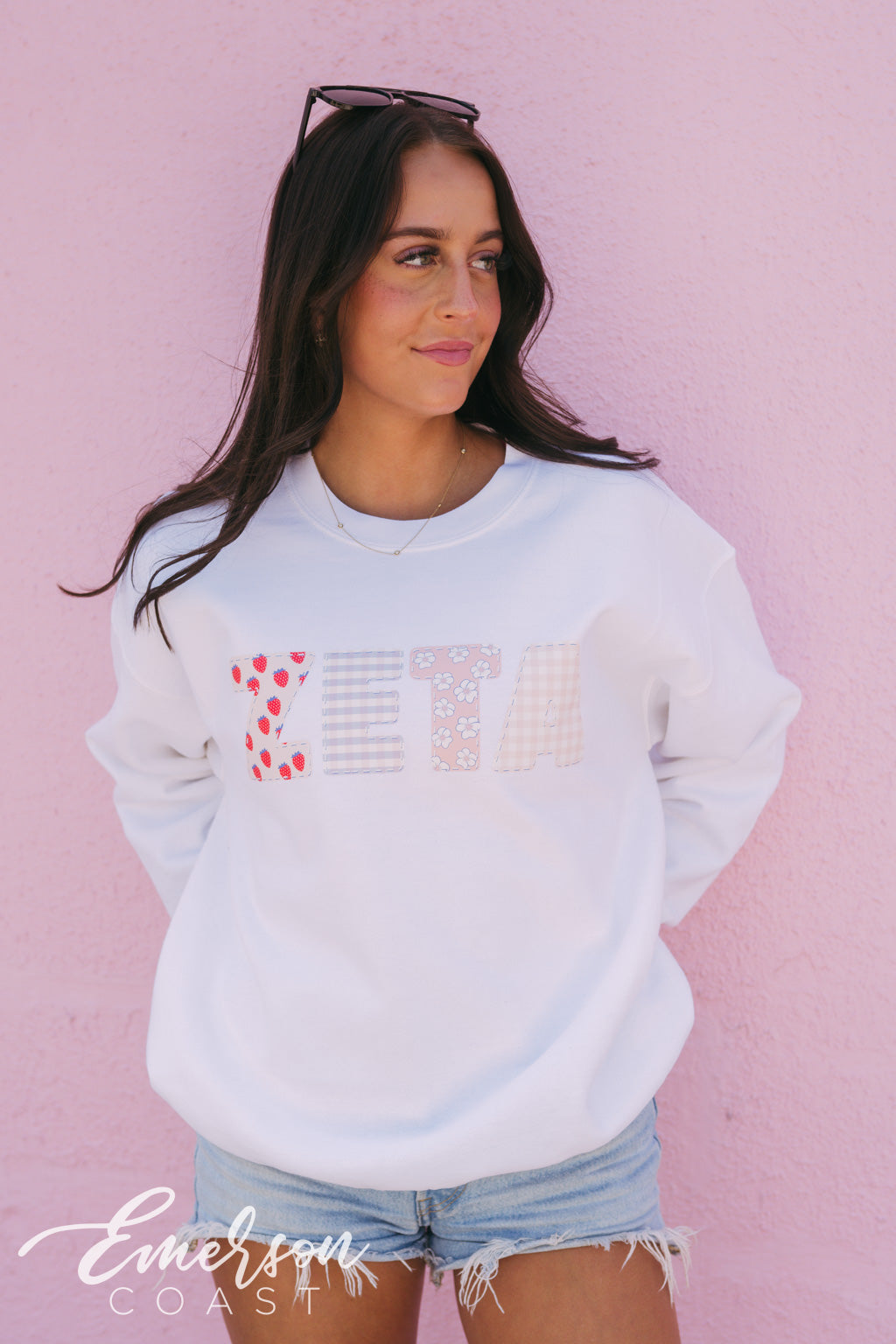 Zeta Gingham PR Crewneck