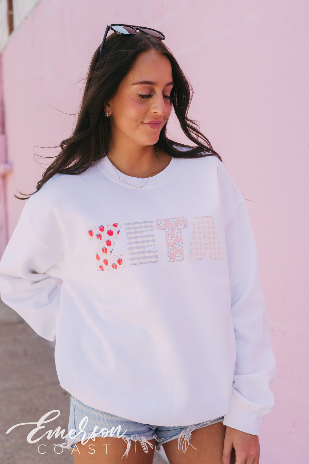 Zeta Gingham PR Crewneck