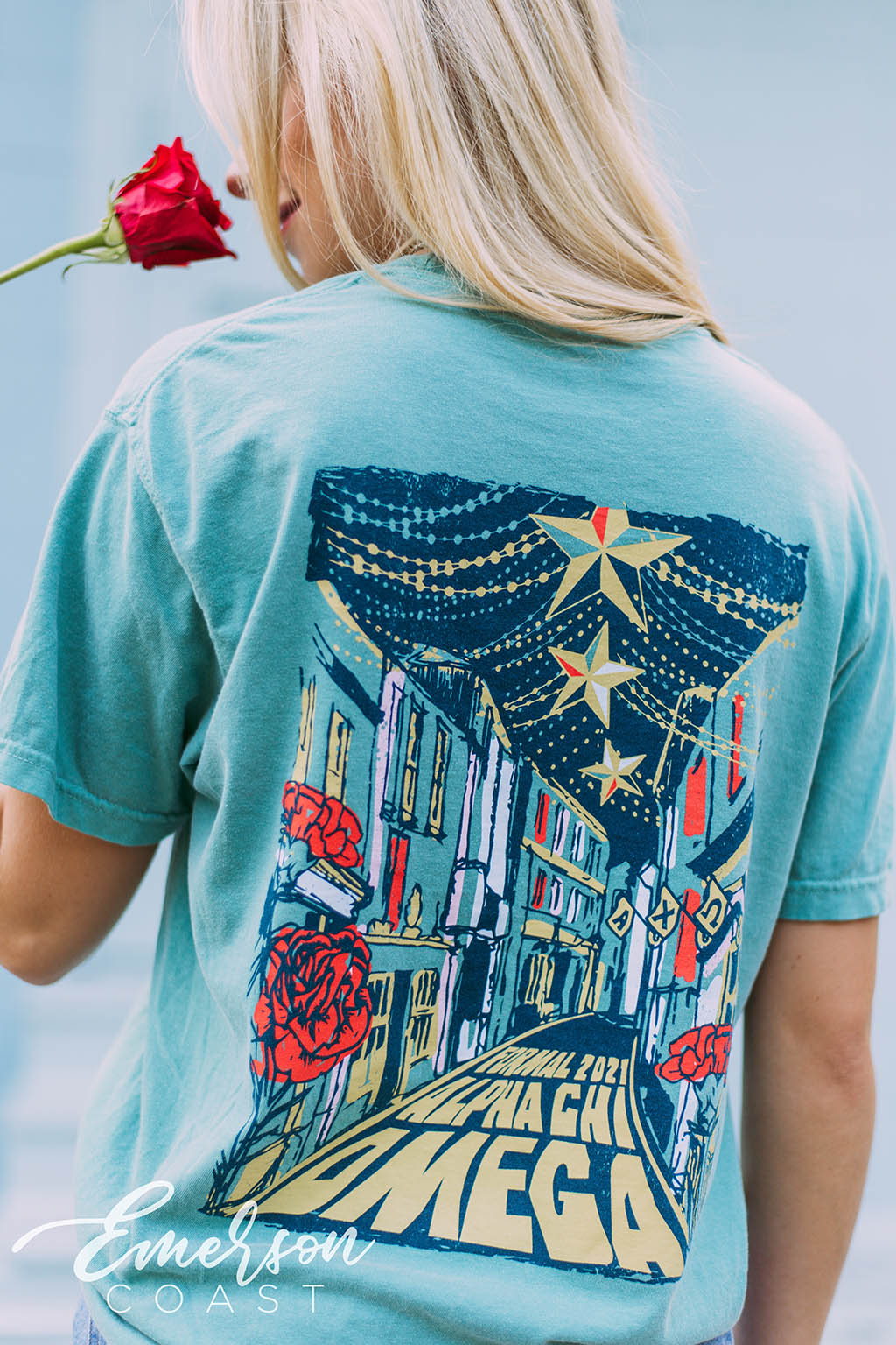 Alpha Chi Omega Red Carnation Formal Tee