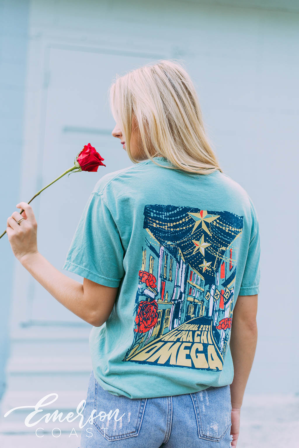 Alpha Chi Omega Red Carnation Formal Tee