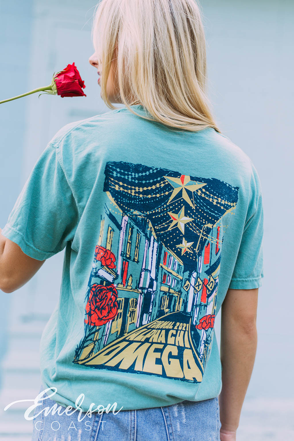 Alpha Chi Omega Red Carnation Formal Tee