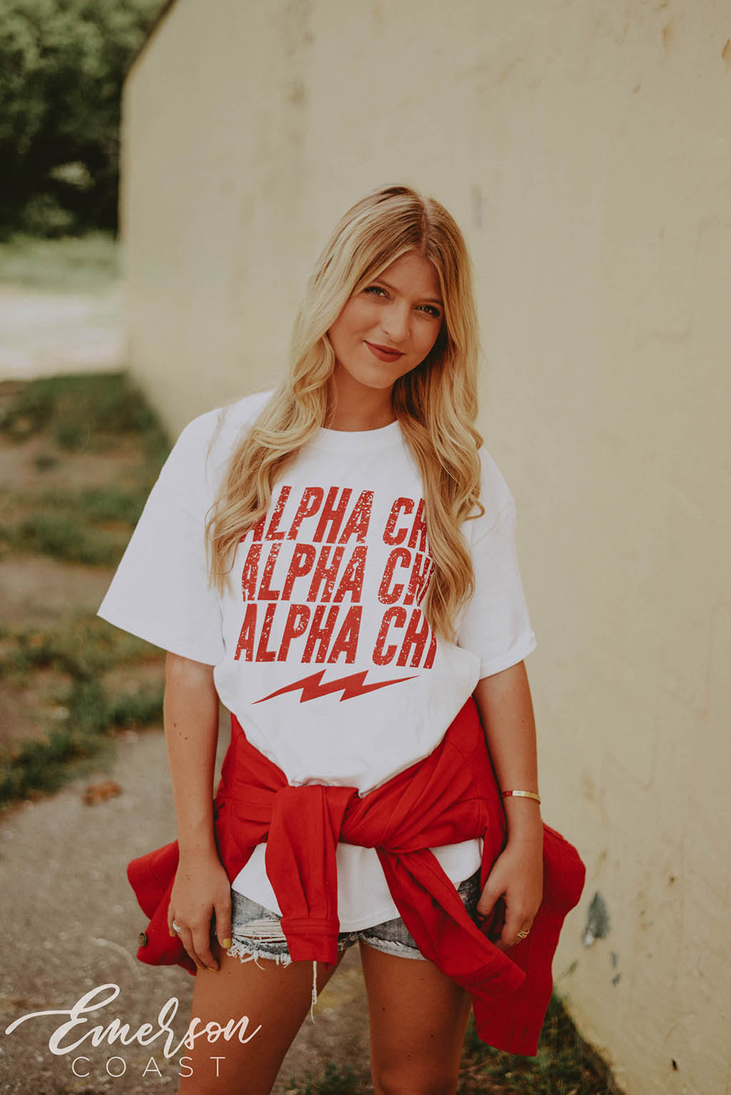 Chi Omega Dad's Weekend Jersey Tee - Emerson Coast