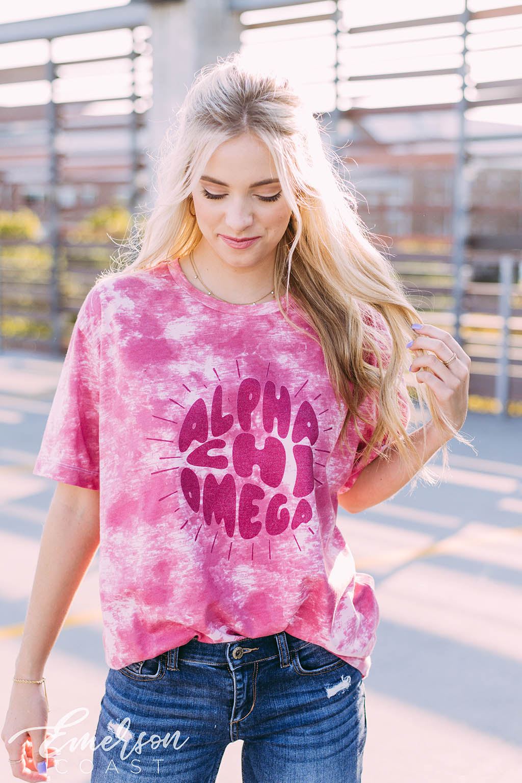 Faythe Pink Tie Dye Oversized T Shirt Dress