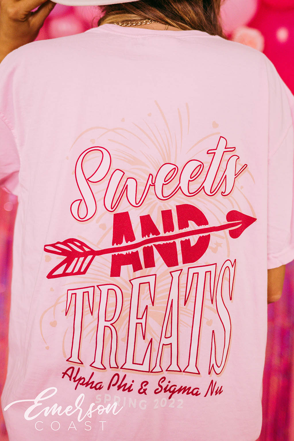 Alpha Phi T-shirt Designs  Custom Sorority T-shirts - Emerson Coast Tagged  light pink