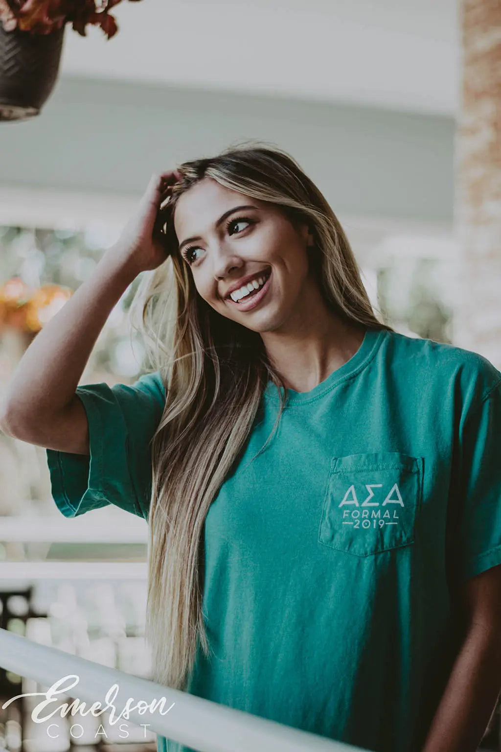 Alpha Sigma Alpha Green Formal Tshirt