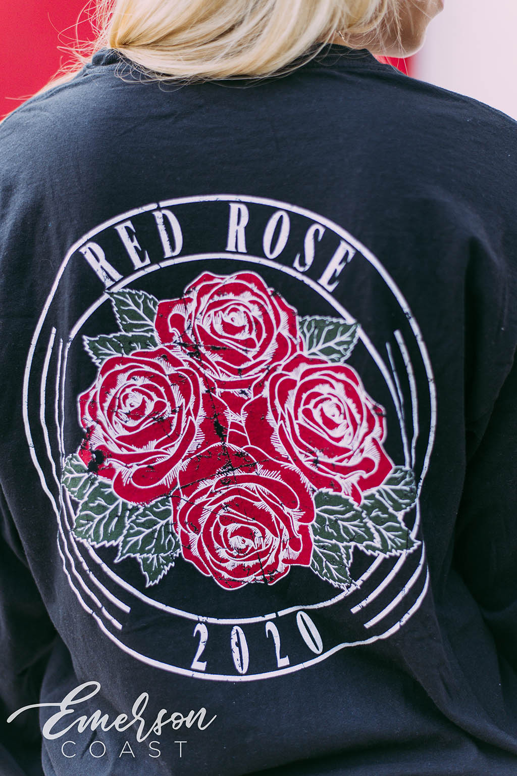 Alpha O Red Rose Formal Tee