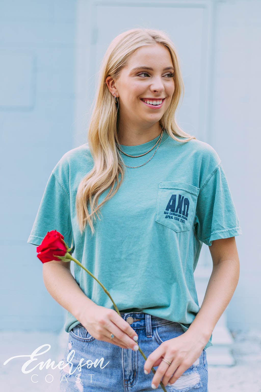 Alpha Chi Omega Red Carnation Formal Tee