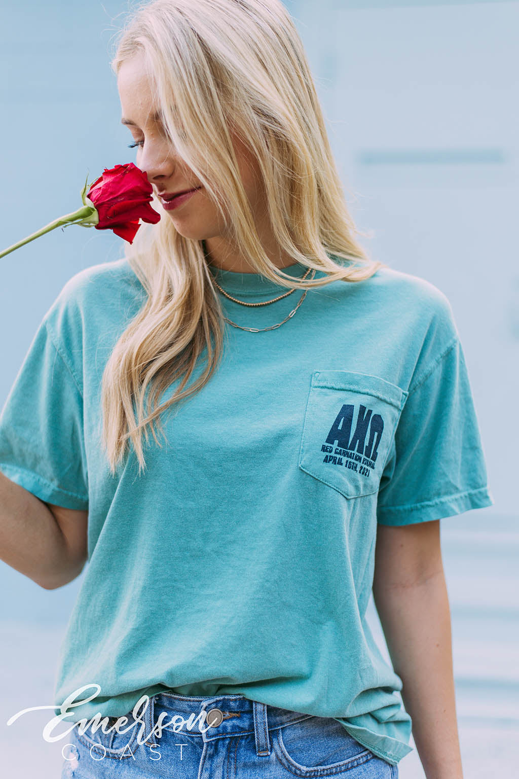 Alpha Chi Omega Red Carnation Formal Tee