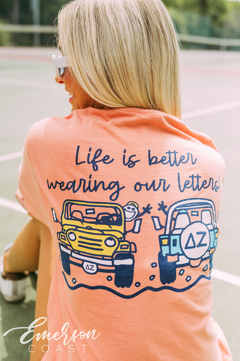 Delta Zeta Life is Better Wearing Our Letters Tee