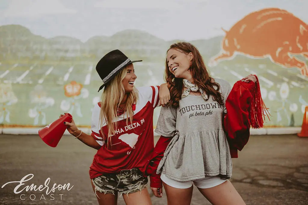 Alpha Delta Pi Red Football Tee