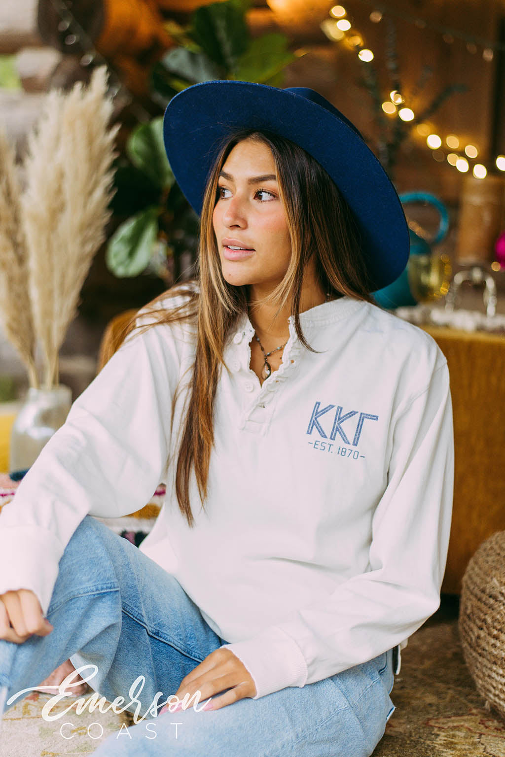 KKG Letter Long Sleeve Henley