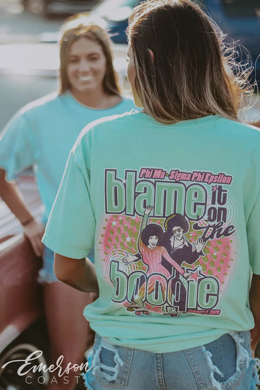 Phi Mu Blame It On The Boogie Social Tee - Emerson Coast