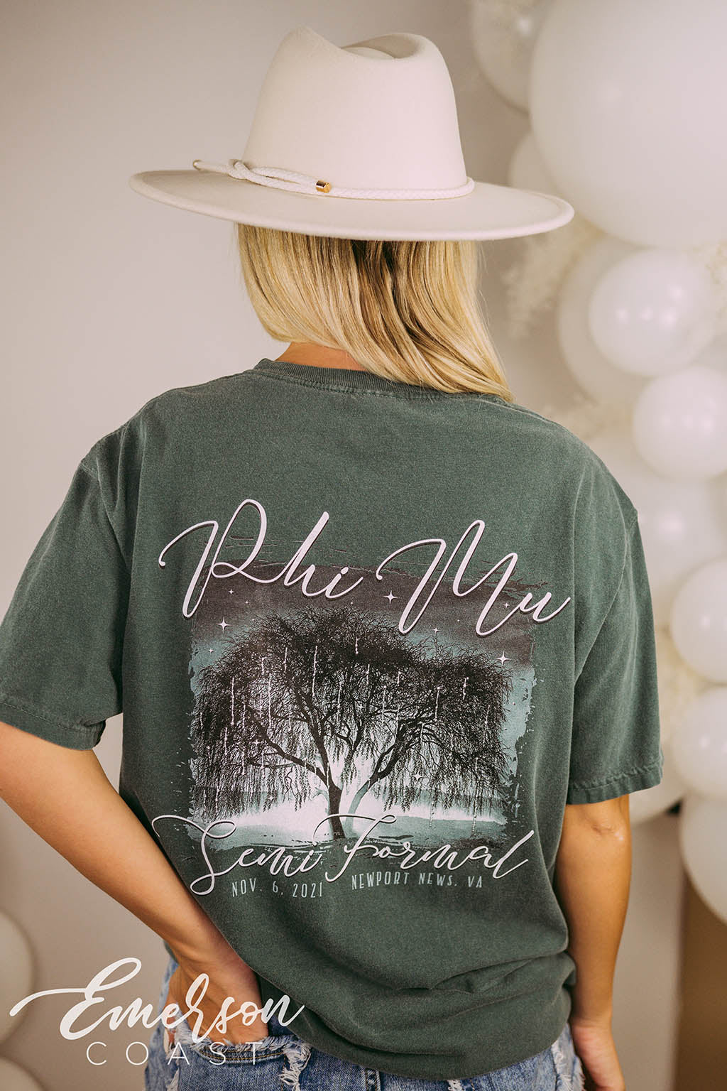 Phi Mu Semi Formal Green Tee