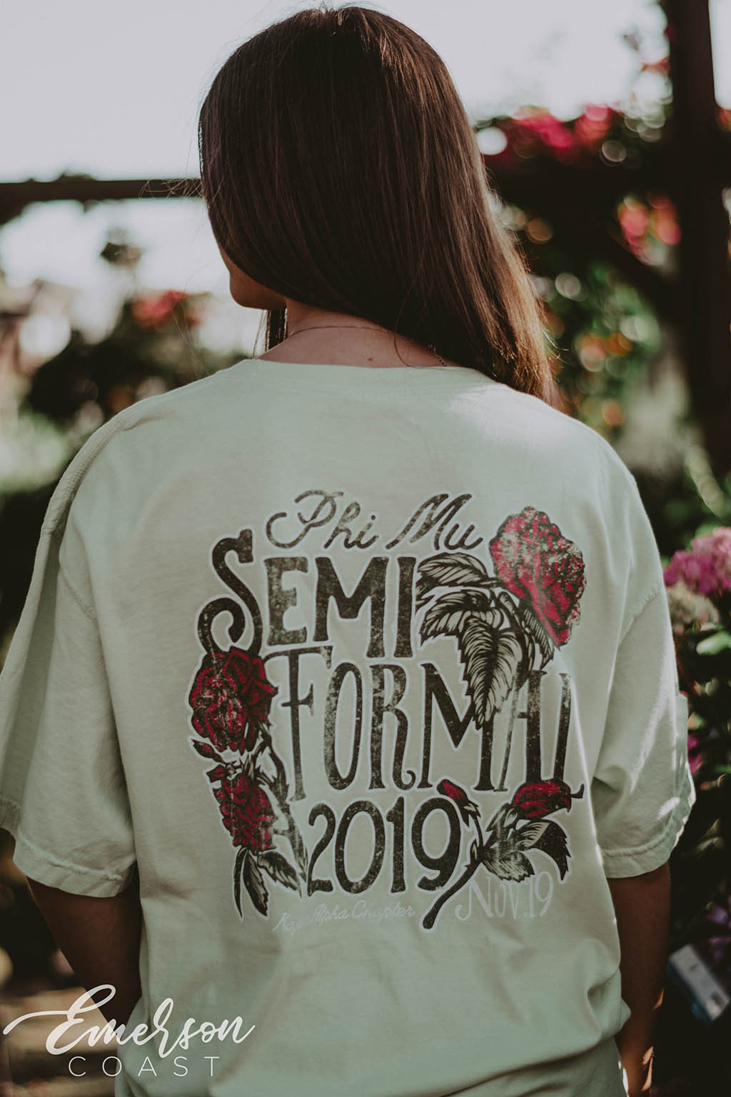 Phi Mu Semi Formal Flower Tee