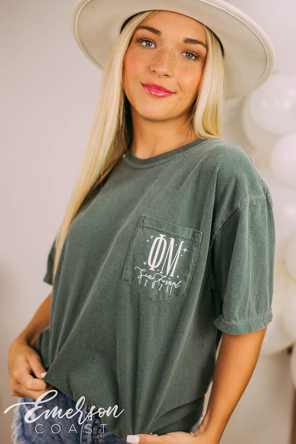 Phi Mu Semi Formal Green Tee