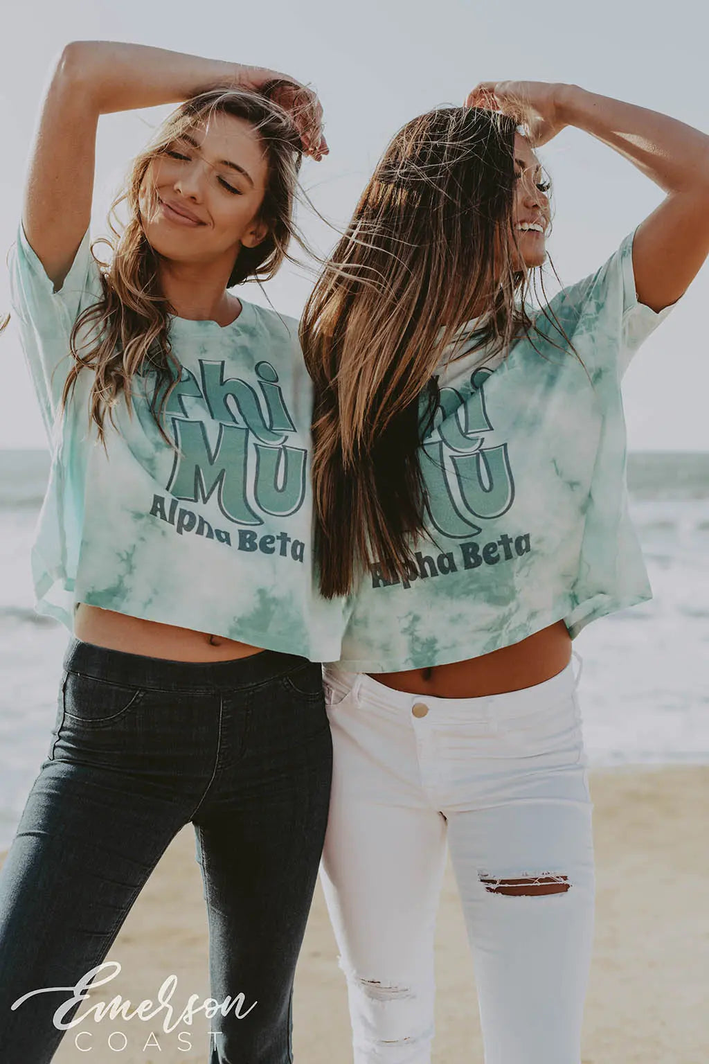 Phi Mu Tie Dye Cropped Tee