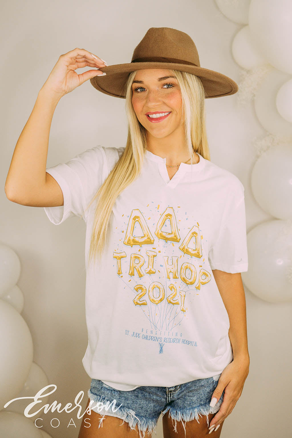 Delta Delta Delta Philanthropy Tri Hop Notch Tee