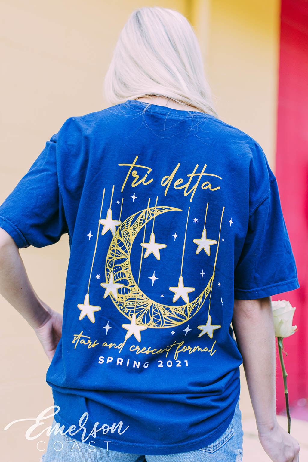 Tri Delta Stars and Crescent Formal Tee