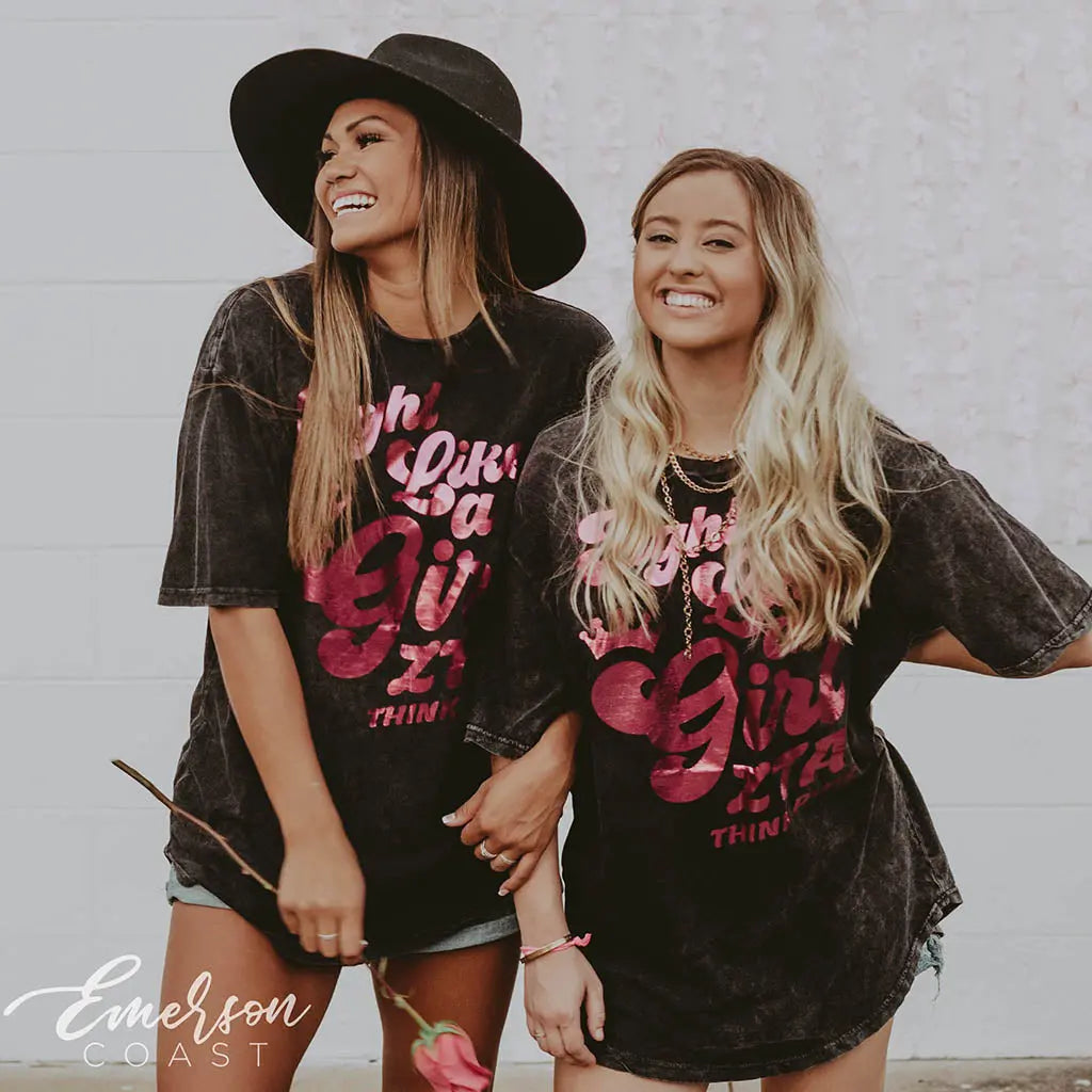 ZTA Fight Like A Girl Mineral Wash Tee