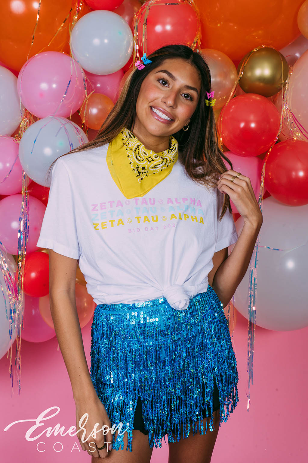 Zeta Tau Alpha Smiley Bid Day Tee