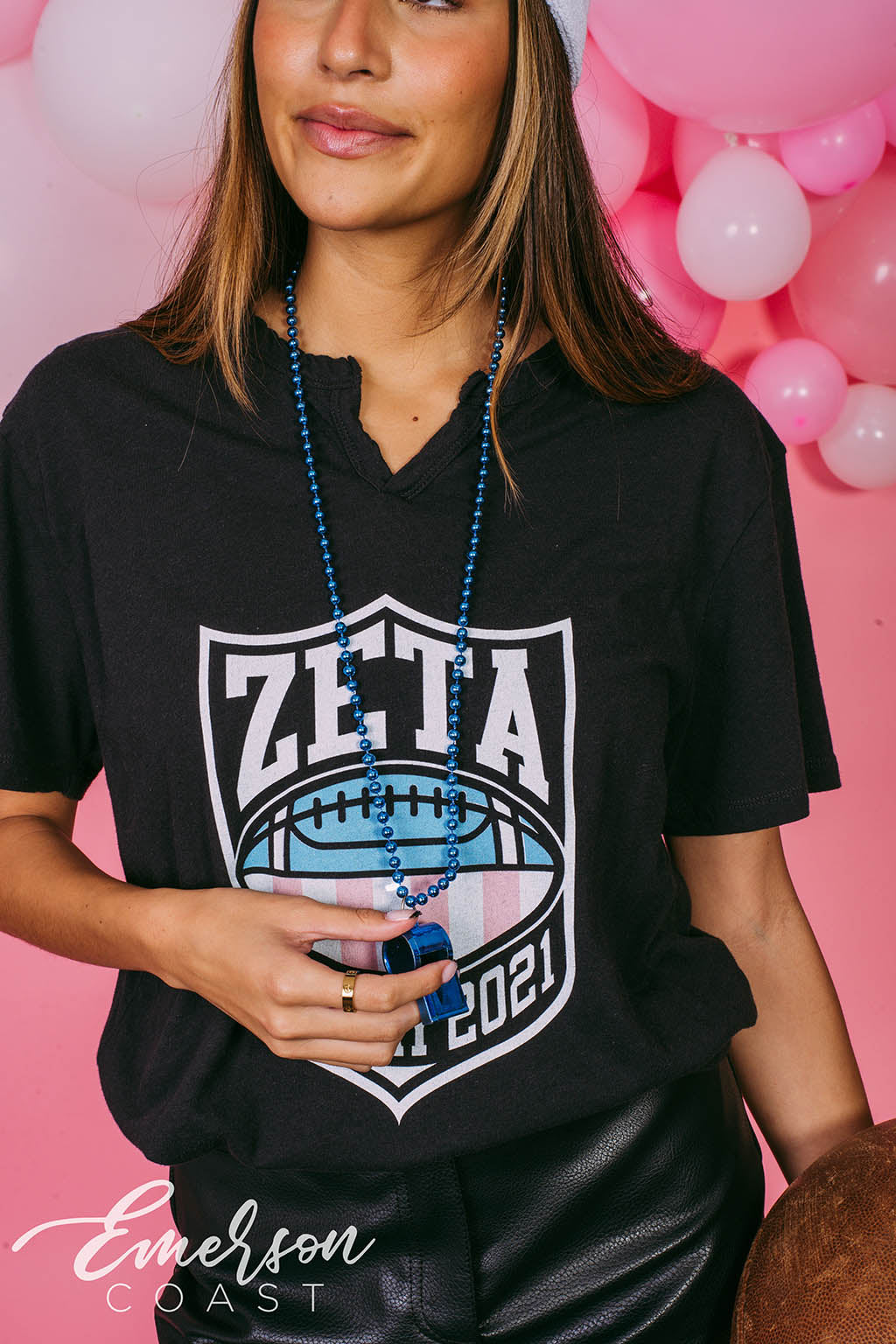 Zeta Football Bid Day Jersey Tee - Emerson Coast